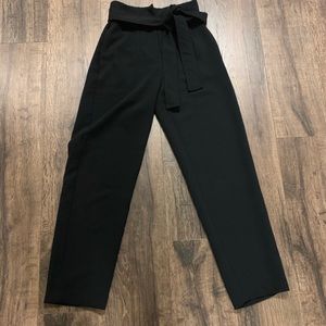 Aritzia Wilfred Black Crepe Jallade Pants